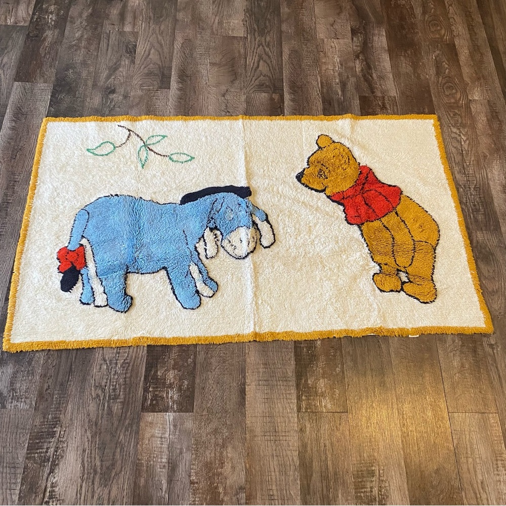 Vintage 1964 Winnie the Pooh & Eeyore Rug Sears Roebuck & Co